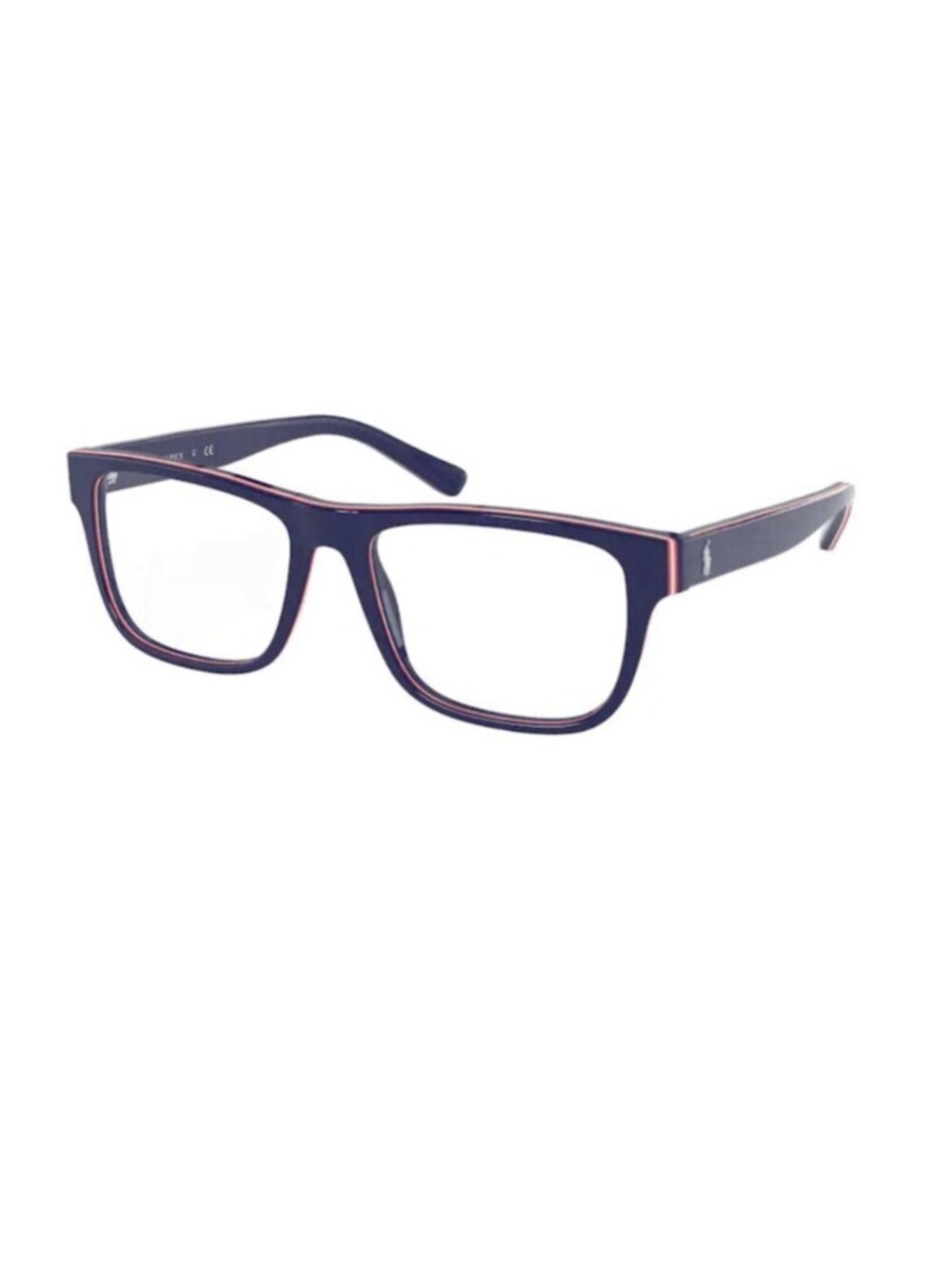 Ralph Lauren Men Rect Blue Red White Eye Glasses Pony Logo 2217 5829 Preppy